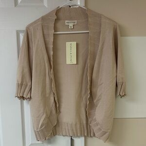 NWT Emma & Posh Open Front Cardigan Sweater 3/4 Sleeves